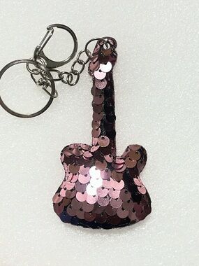 Sequin Guitar Bag Charm/ Keychain Hand Crafted